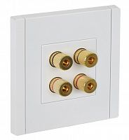 FORTE&amp;PIANO Аудиорозетка 4-местная FP239 скрытой установки белый (FP-S40-K01) Аудиорозетка 4-местная серии FORTE&amp;PIANO