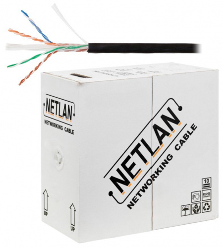 U/UTP 4pair, Cat6, Solid, Out, PE (EC-UU004-6-PE-BK) Кабель «витая пара» (LAN) для структурированных систем связи U/UTP 4pair, Cat6, Solid, Out, PE (EC-UU004-6-PE-BK) Кабель «витая пара» (LAN) для структурированных систем связи