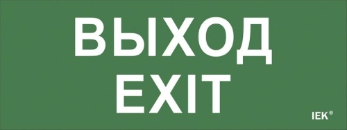 Самоклеящаяся этикетка "Выход-EXIT" (LPC10-1-24-09-VYHD) Самоклеящаяся этикетка 240х90 мм