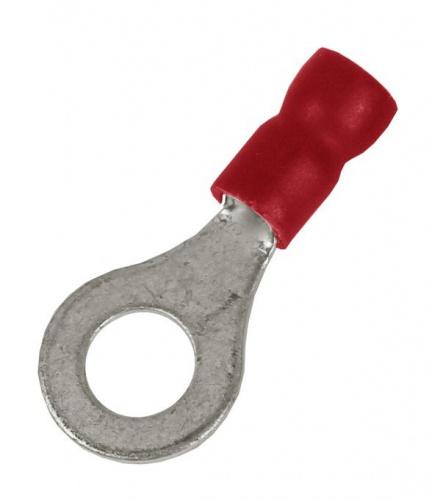 Наконечник НКИ 0,25-1,5 М5 (D5,3мм) с отверстием под винт (100 шт) (2A5P-EE-PVC) Наконечник с отверстием под винт и изолированным фланцем ПВХ