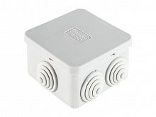 Коробка JBS070 70х70х40, 6 вых., IP44, белая (44056W-1) Коробка монтажная