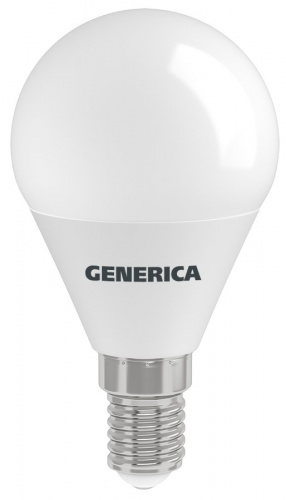Лампа светодиодная G45 шар 8Вт 230В 3000К E14 GENERICA (LL-G45-08-230-30-E14-G) Лампа светодиодная