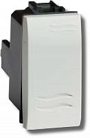 Выключатель типа "кнопка" Brava 1 модуль белый (76021B) Выключатель
