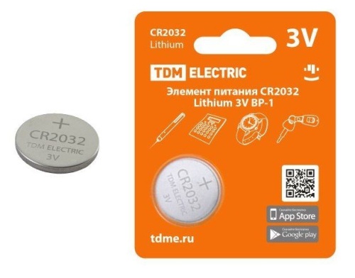 CR2032 Lithium 3V BP-1 TDM (SQ1702-0099) Элемент питания