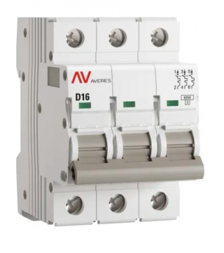 AV-6 3P 16A (D) 6kA AVERES (mcb6-3-16D-av)