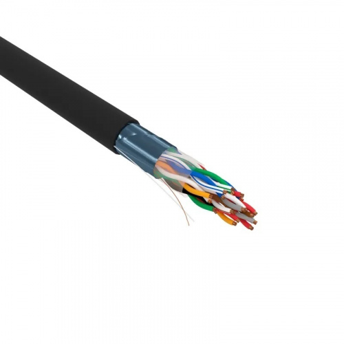 F/UTP, CAT 5е, PE, 10PR, 24AWG, OUTDOOR, SOLID, черный, РФ REXANT (01-1204-R)