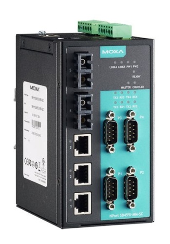 NPort S8455I-SS-SC 4-портовый преобразователь