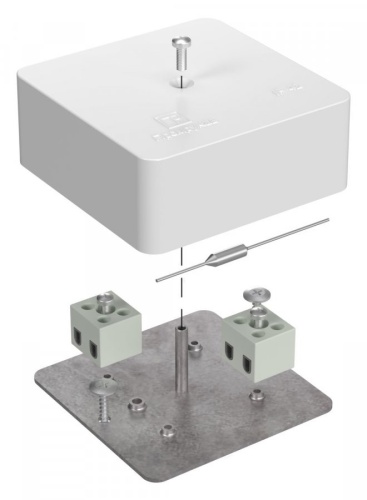 Коробка огнестойкая 75х75х30 (40-0450-FR6.0-4-П) Коробка огнестойкая для открытой установки