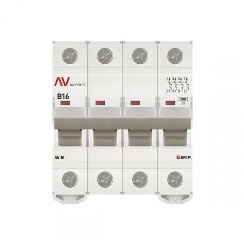 AV-10 4P 16A (B) 10kA AVERES (mcb10-4-16B-av) фото 2