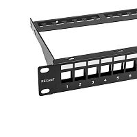 Панель коммутационная наборная 19", 1U, 24 порта, UTP REXANT PRO (02-0053) Патч-панель