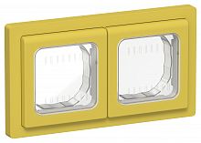 FLITE Рамка 2-местная IP55 Рпро-2-55-ФлЖК желтый карри (FI-M20-32-55-K44)