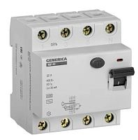 ВД1-63 4Р 50А 30мА GENERICA (MDV15-4-050-030) Выключатель дифференциального тока