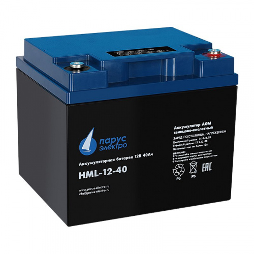 HML-12-40 Аккумулятор герметичный свинцово-кислотный HML-12-40 Аккумулятор герметичный свинцово-кислотный