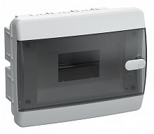Корпус пластиковый UNION Compact ЩРВ-П-8 IP41 скрытой установки черная прозрачная дверь (UIC-KP12-V-08-41-K01)