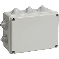 Коробка ОП 190х140х70мм, крышка, IP55, 10 гермовводов (SQ1401-1244) Распаячная коробка