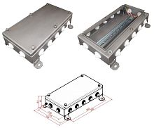 КМ IP55-1530, 14 вводов, нержавейка Коробка монтажная электротехническая