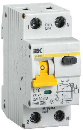 АВДТ 32 C16 (MAD22-5-016-C-30) Автоматический выключатель дифференциального тока