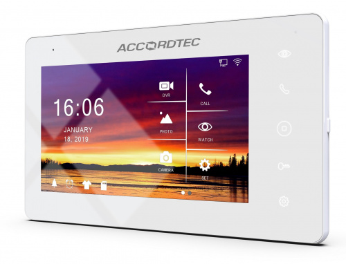 AT-VD710W WH Монитор домофона цветной с функцией «свободные руки» AT-VD710W WH Монитор домофона цветной с функцией «свободные руки»