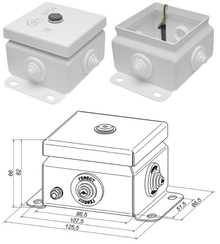 КМ IP55-0808 Коробка монтажная электротехническая