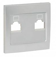 Валенсия Лицевая панель розетки RJ-45 1-местная сталь (ESK01-L-035-30) Накладка/Клавиша