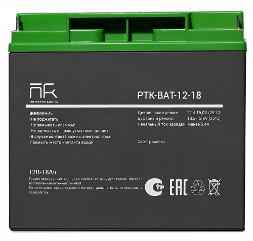 PTK-BAT-12-18 Аккумулятор фото 2
