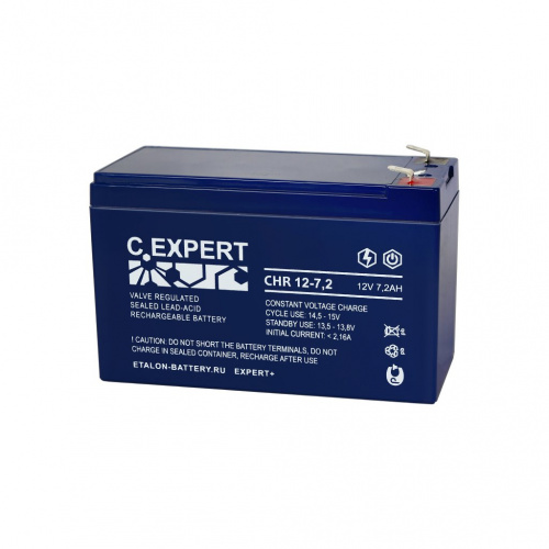 ETALON C.EXPERT CHR 12-7,2 Аккумулятор герметичный свинцово-кислотный ETALON C.EXPERT CHR 12-7,2 Аккумулятор герметичный свинцово-кислотный