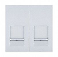 Накладка для розетки 45х22,5мм, серебристый металлик, LK45 (853103) Накладка для розетки телефонной, компьютерной RJ