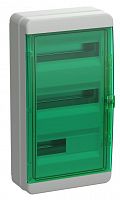 Корпус пластиковый TEKFOR КМПн-36 IP65 зеленая прозрачная дверь (TF5-KP72-N-36-65-K03-K06)