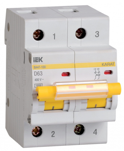 ВА47-100 2P D 63А 10кА KARAT (MVA40-2-063-D)