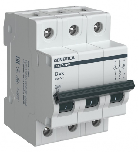 GENERICA ВА47-29М 3P 40А 4,5кА (MVA21-3-040-B-G)