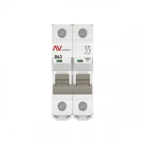AV-10 2P 63A (B) 10kA AVERES (mcb10-2-63B-av) фото 3