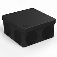 Коробка распределительная 60-0300-9005 для прямого монтажа двухкомпонентная безгалогенная (HF) черная 100х100х50 Коробка распределительная