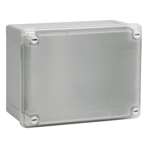 Коробка ответвительная с гладкими стенками IP56, 150х110х70 (54020) Коробка ответвительная с гладкими стенками и матовой крышкой Коробка ответвительная с гладкими стенками IP56, 150х110х70 (54020) Коробка ответвительная с гладкими стенками и матовой крышкой