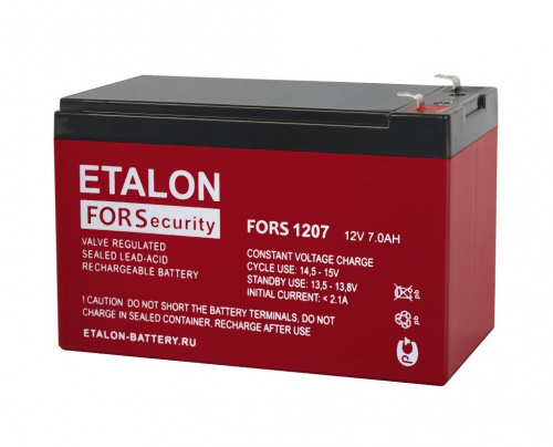 ETALON FORS 1207 Аккумулятор герметичный свинцово-кислотный ETALON FORS 1207 Аккумулятор герметичный свинцово-кислотный