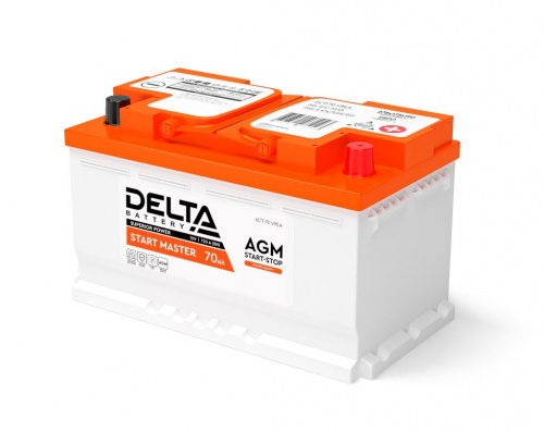 DELTA START MASTER 70 Ah AGM Аккумулятор автомобильный герметичный свинцово-кислотный DELTA START MASTER 70 Ah AGM Аккумулятор автомобильный герметичный свинцово-кислотный