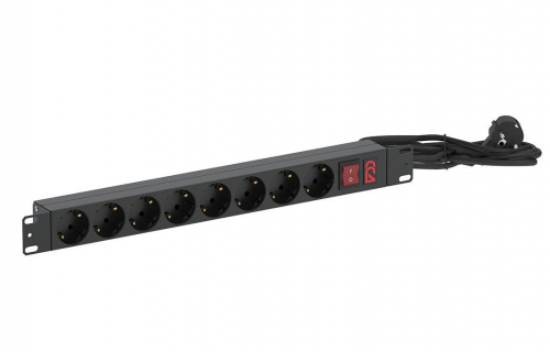 БР-8SCH-16А-Ш-1,8SCH (130411-02071) Блок розеток 19"