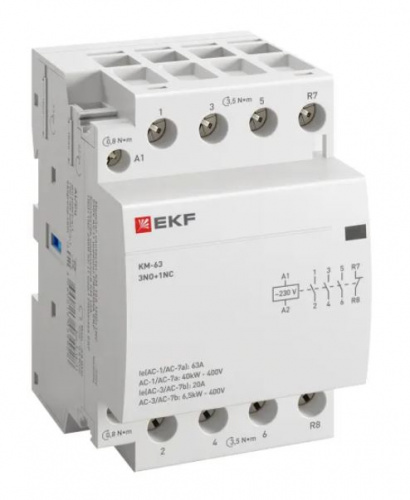 КМ 63А 3NO+1NC 230В АС (3 мод.) PROXIMA (km-3-63-31) Контактор