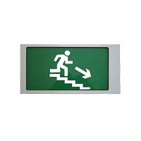 Ирида-Гефест "Выход по лестнице вниз", трафаретный (Т-Е13-Бел/Зел-2х5) Оповещатель охранно-пожарный световой