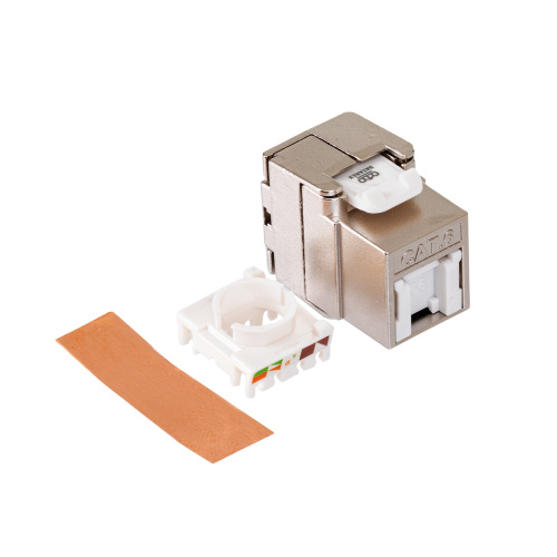 Модуль Keystone кат.6, STP, 1xRJ45, T568A/B, без инструмента, белый (DR-510720) фото 3