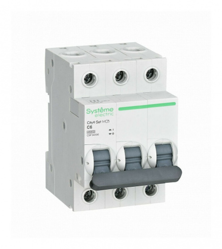City9 Set 3P 6А 4.5kA С (C9F34306) Автоматический выключатель City9 Set 3P 6А 4.5kA С (C9F34306) Автоматический выключатель