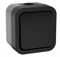 TORS Выключатель 1-клавишный кнопочный TS110 открытой установки 10А IP55 графит (TS-V14-0-10-55-K53) Выключатель кнопочный серии TORS