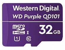 MicroSDHC 32ГБ, Class 10 UHS 1 (WDD032G1P0C) Карта памяти WD Purple SC QD101 Ultra Endurance