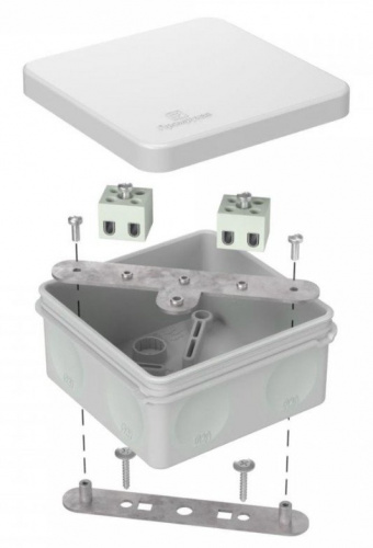 Коробка огнестойкая для о/п двухкомпонентная 80х80х40 (60-0210-7035-FR2.5-4) Коробка огнестойкая