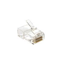 PLUG 8P8C5EU.UW (19670s) Коннектор RJ-45 под витую пару, категория 5e, неэкранированный, универсальный (100 шт)