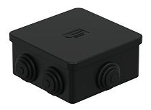 Коробка JBS080 85х85х50, 6 вых., IP44, чёрная (44066BL-1) Коробка монтажная