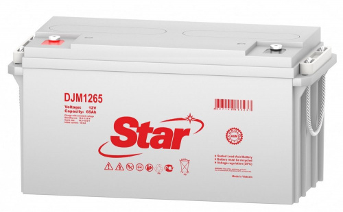 STAR DJM1265 Аккумулятор герметичный свинцово-кислотный фото 2