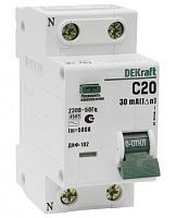 ДИФ-102 1Р+N 20А 30мА AC 4,5кА (16004DEK) Автоматический выключатель дифференциального тока