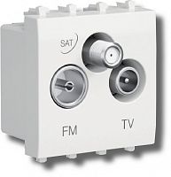 Розетка TV-FM-SAT Avanti 1 модуль черный квадрат (4402532) Розетка TV-FM-SAT