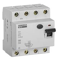 ВД1-63 4Р 63А 30мА GENERICA (MDV15-4-063-030) Выключатель дифференциального тока