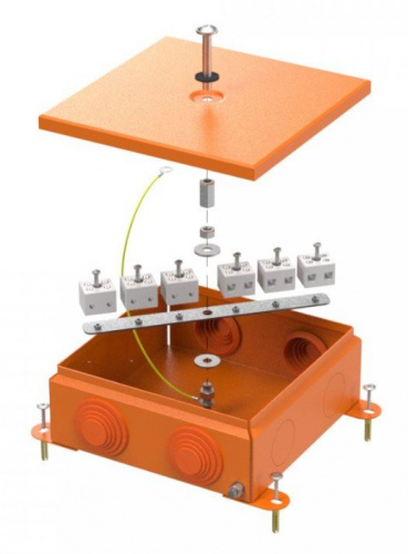 Коробка металлическая огнестойкая 150х150х60 (70-0380-2004-FR6.0-12) Коробка огнестойкая